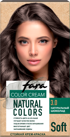 Fara стойкая крем краска для волос natural colors soft 302 натуральный шоколад 3.0