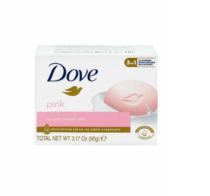 Dove крем мыло cream bar pink для мягкой и гладкой кожи розовое 90 гр