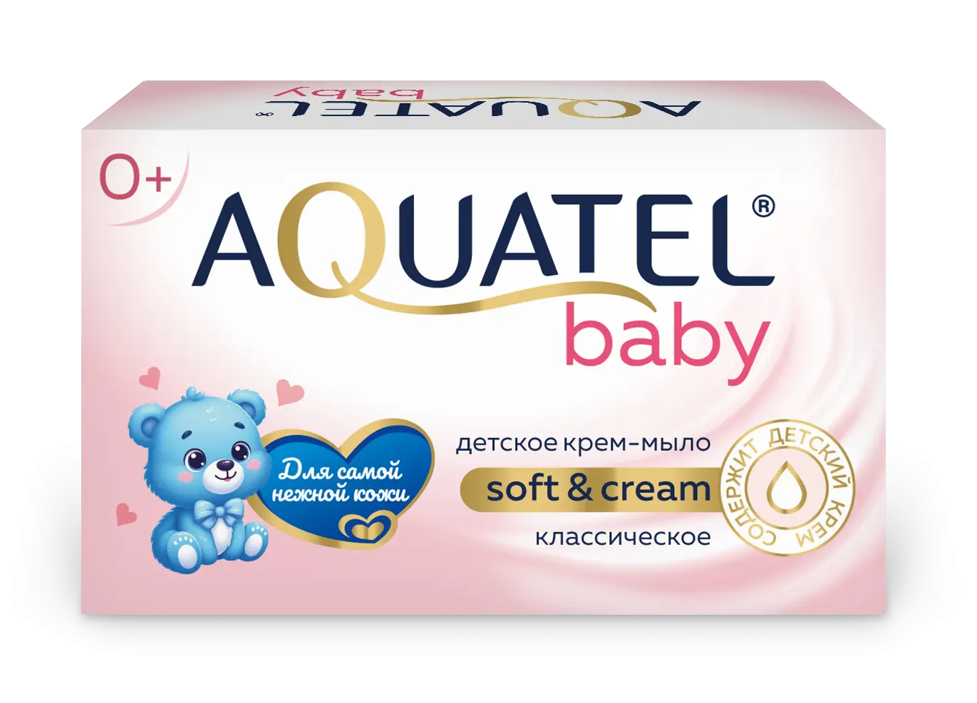 Aquatel baby крем мыло твердое классическое 90 г