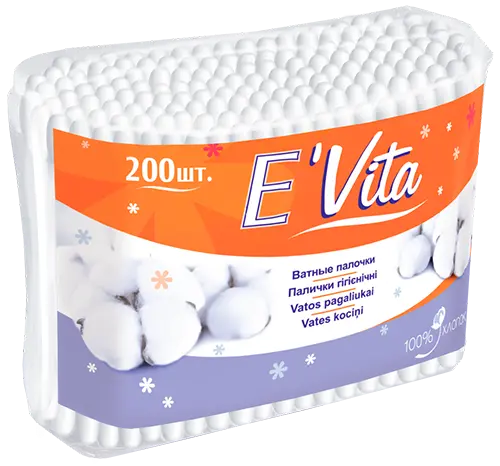 BELLA Ватные палочки 200шт п.пакет ('E` Vita')