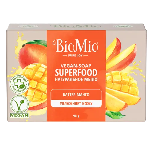 BioMio Натуральное мыло Superfood с баттером Манго 90 г