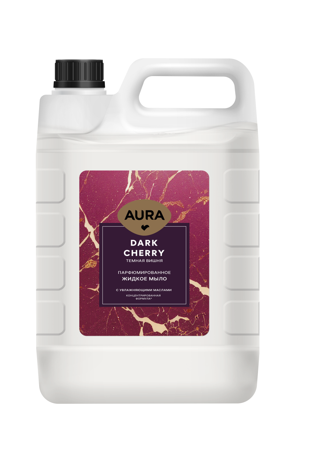 Aura жидкое мыло парфюмированное темная вишня канистра 5000 мл
