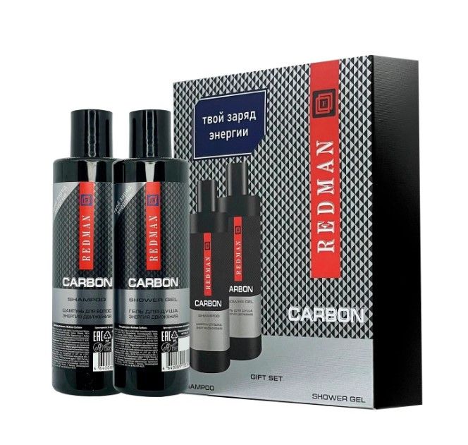 Rebman carbon подарочный набор шампунь 250 + гель для душа 250 муж