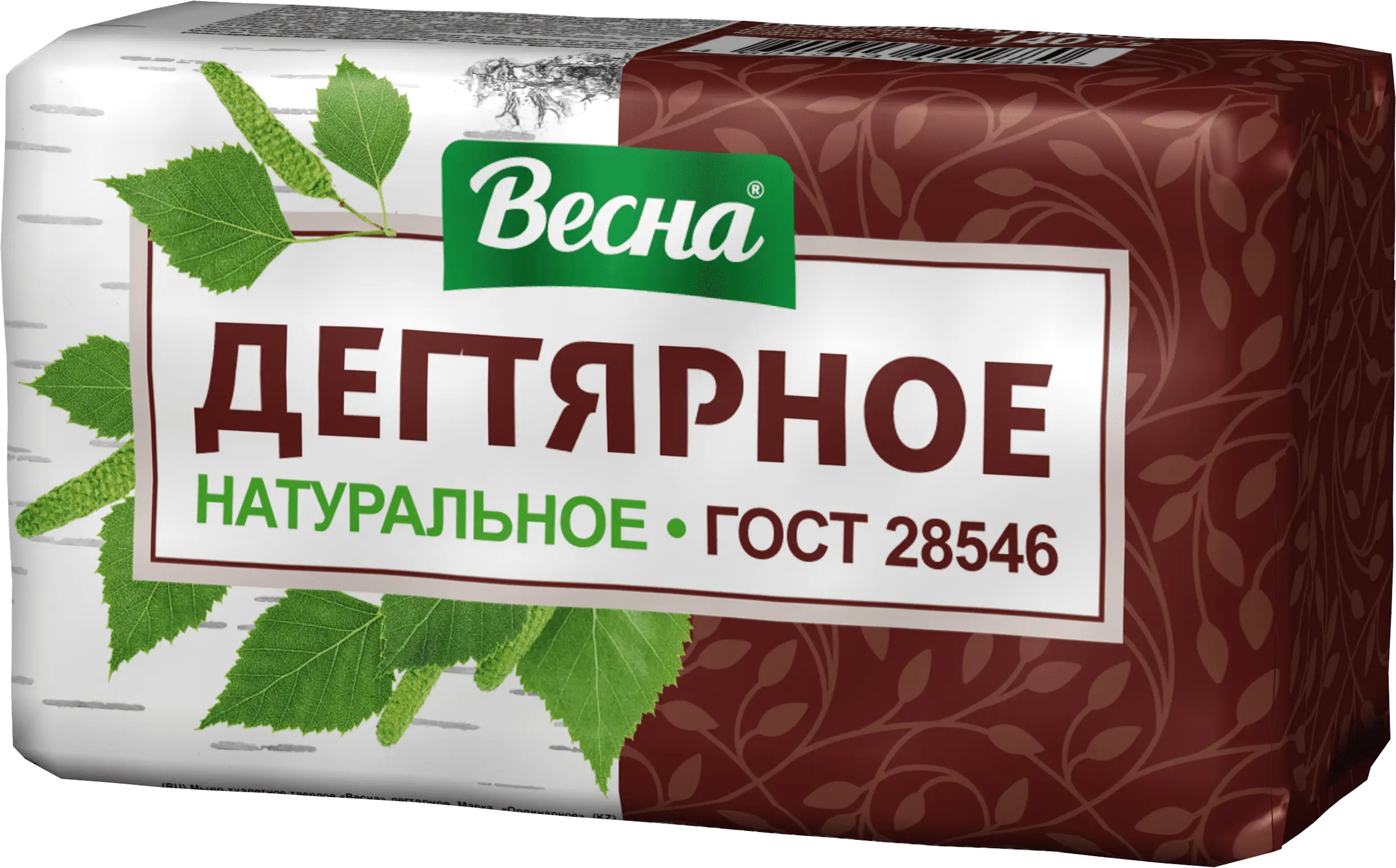 ВЕСНА народное туалетное мыло дегтярное в пленке 140г