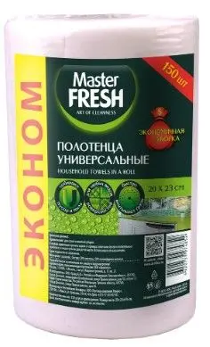 Master FRESH эконом полотенца универсальные в рулоне спанлейс 20*23см 150 шт