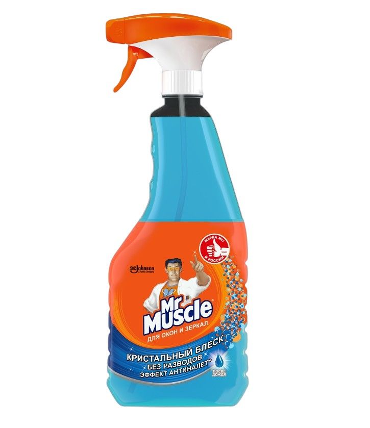 Mr Muscle чистящее средство для стёкол и поверхностей со спиртом 500 мл
