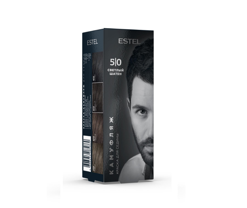 Estel alpha men краска камуфляж для седины 5/0 светлый шатен