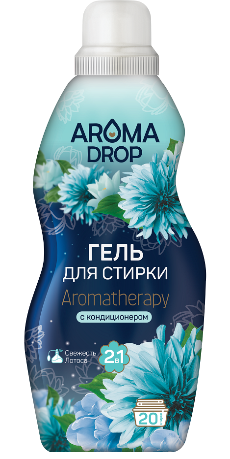 Aroma Drop гель для стирки aromatherapy свежесть лотоса 2 в1 1 л