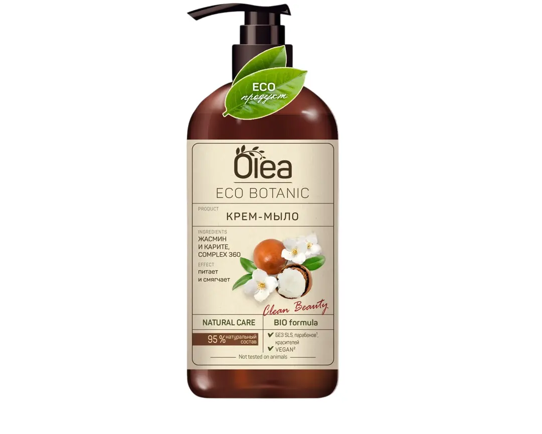 Olea eco крем мыло жасмин и карите флакон дозатор 450 мл