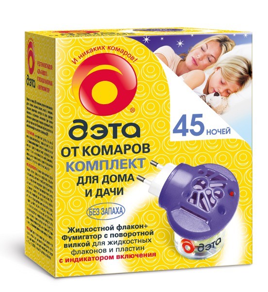 ДЭТА INSECTO комплект ( унив фумигатор + жидкость 45 ночей)