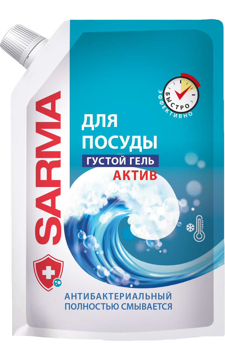 Sarma средство для посуды актив дой пак 1л