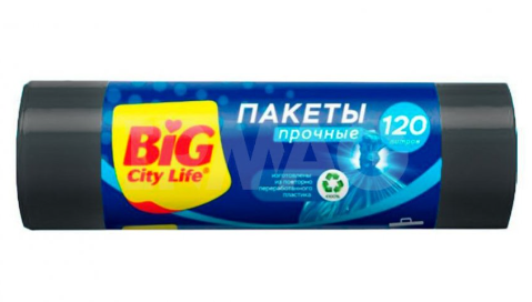 BIG City Пакеты для мусора HD 70*106 см 120л черные10 шт