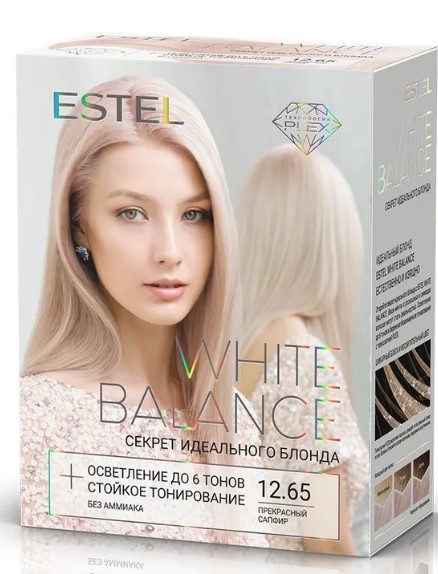 Estel white balance набор секрет идеального блонда тон 12.65 прекрасный сапфир