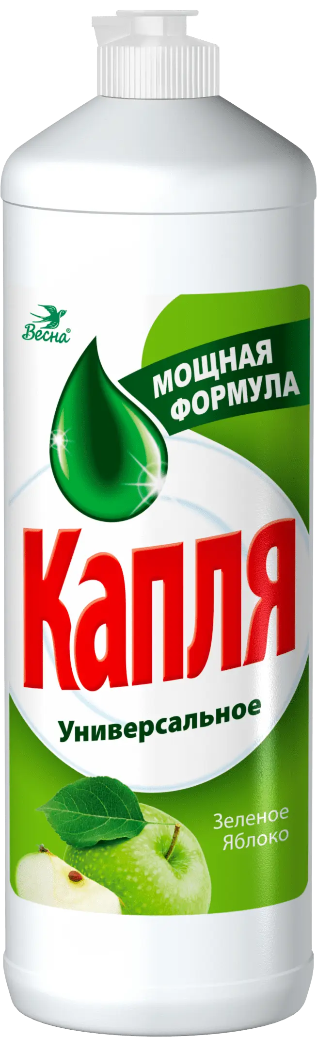 КАПЛЯ средство для мытья посуды новая формула яблоко 1000 г