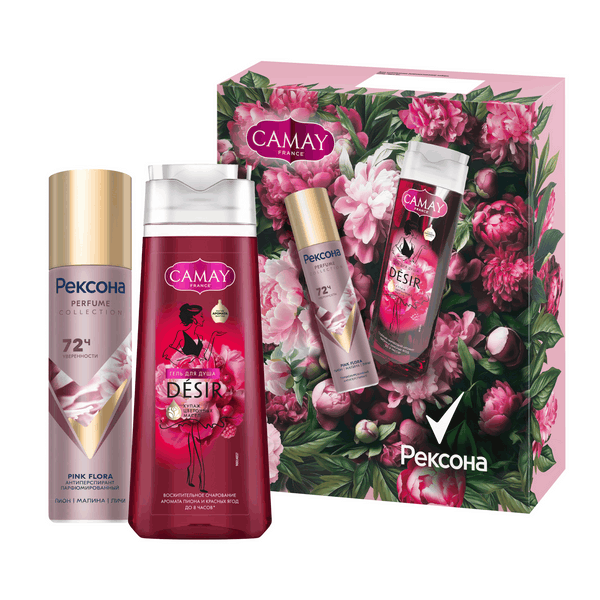 ПН Рексона Camay парфюмированная коллекция гель для душа 250 мл дезодарант антиперспирант 150 мл