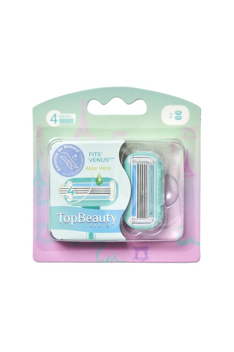 TopBeauty Paris сменные кассеты женские 4 лезвия 2шт совместимы с venus