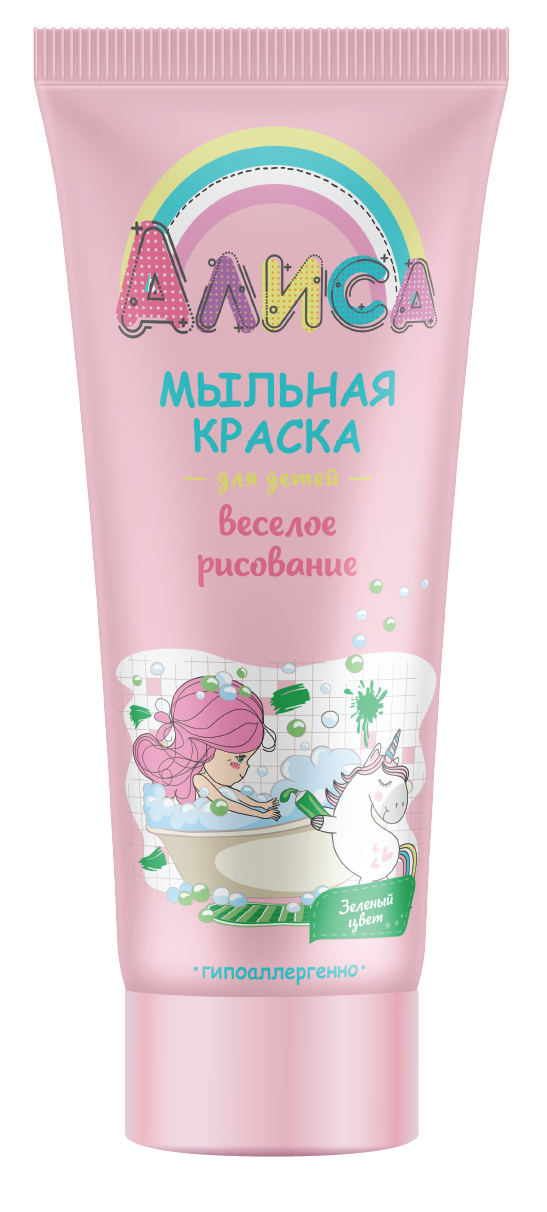 Алиса мыльная краска для детей зеленый цвет 75 мл