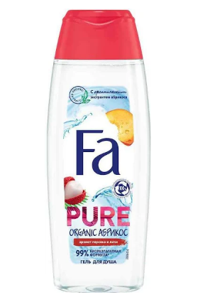 Fa гель для душа pure freshness organic персик абрикос 250мл