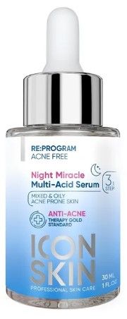 ICON SKIN Ночная мультикислотная сыворотка NIGHT MIRACLE, 30 мл