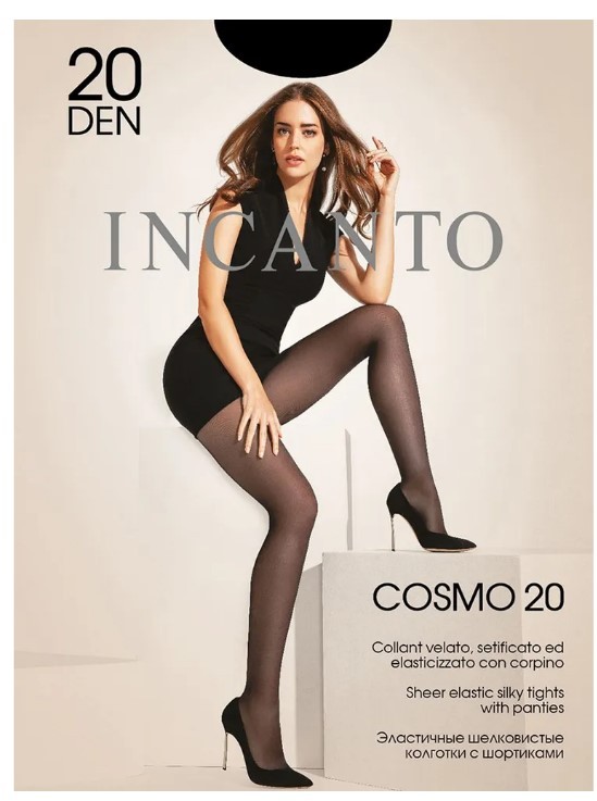 INCANTO колготки  cosmo 20  nero 2 с  шорт 12% эластана