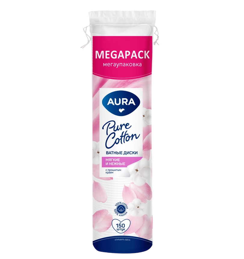 Aura ватные диски 150 шт