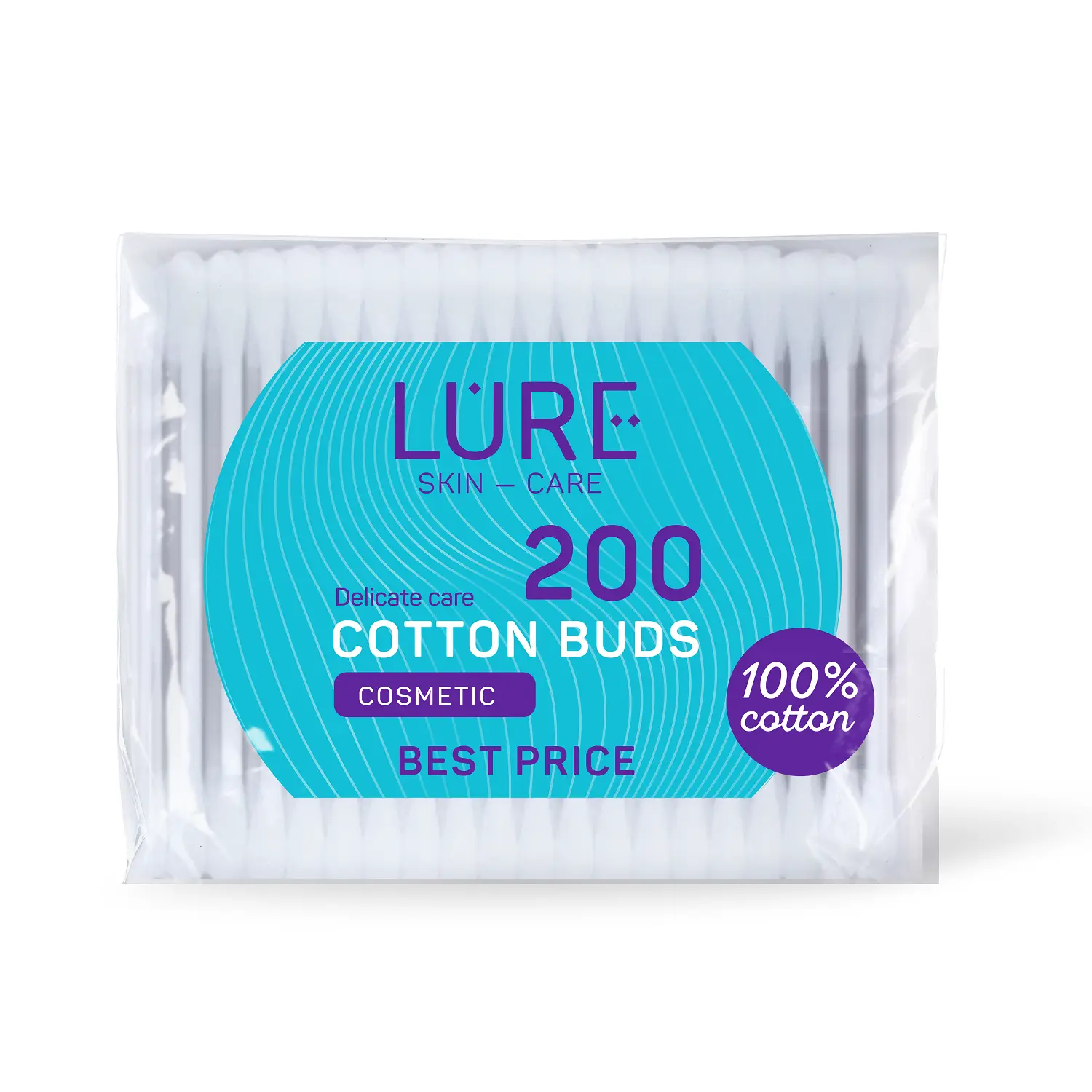 Lure ватные палочки п э пакет 200 шт