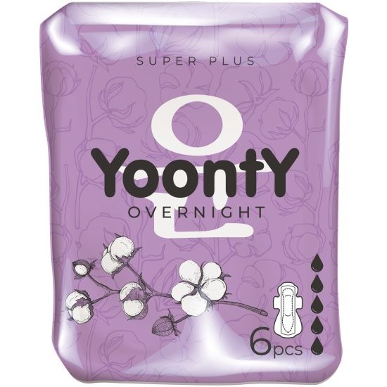 YoontY женские гигиенические прокладки ночные супер плюс 6 шт