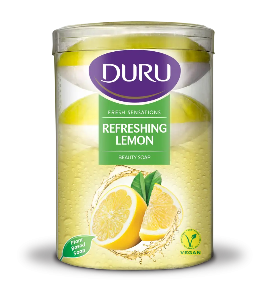 Duru fresh sensations туалетное мыло бодрящий лимон 4*100 гр