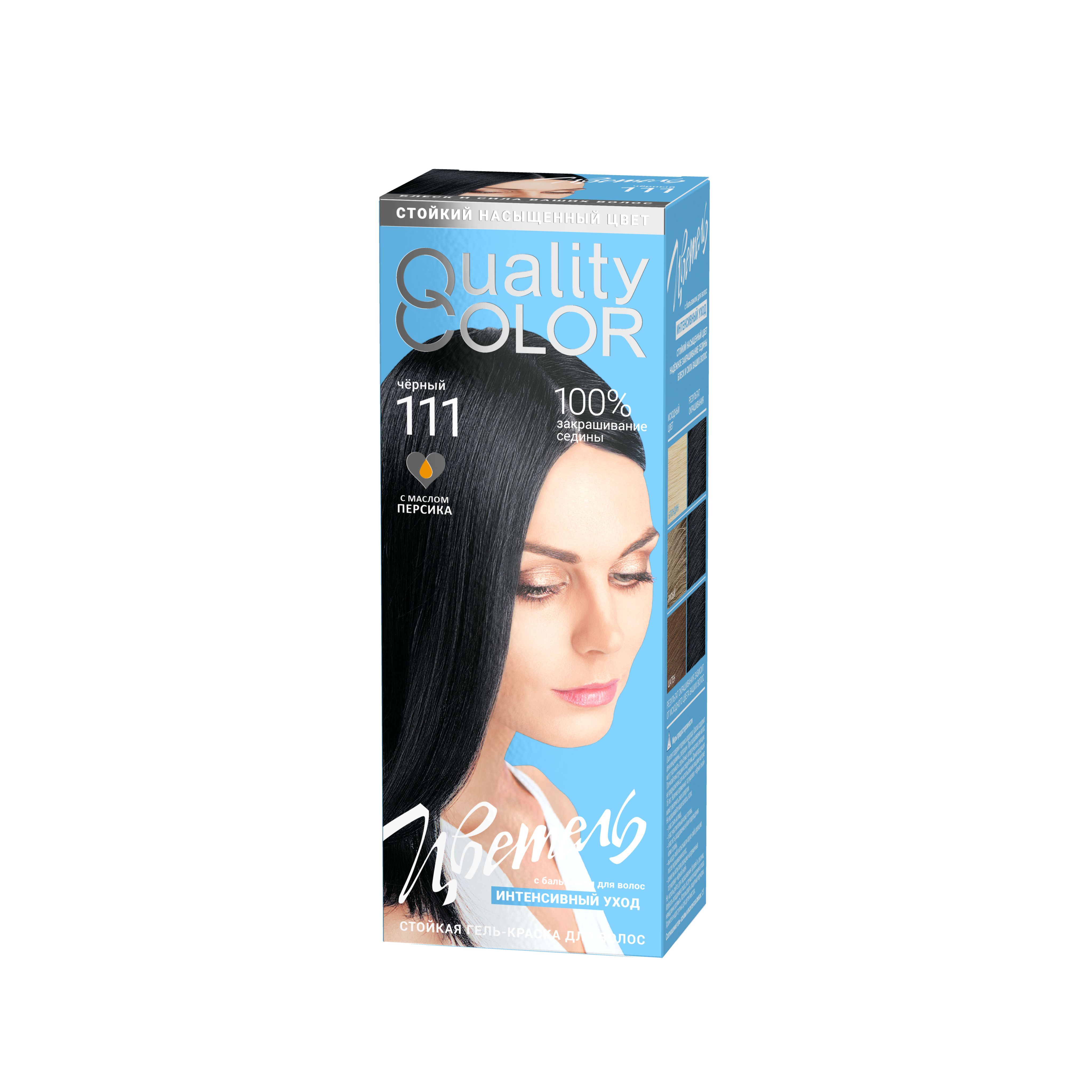 Estel Цветель стойкая гель краска для волос № 111 тон чёрный