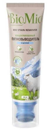 BioMio bio stain remover colors&whites экологичный концентрированный пятновыводитель со щеткой для цветных и белых тканей без запаха 200 мл