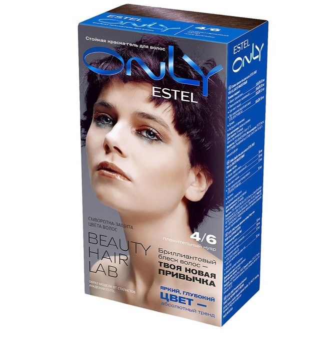 Estel Стойкая краска-гель для волос Пленительный нуар Only 4/6