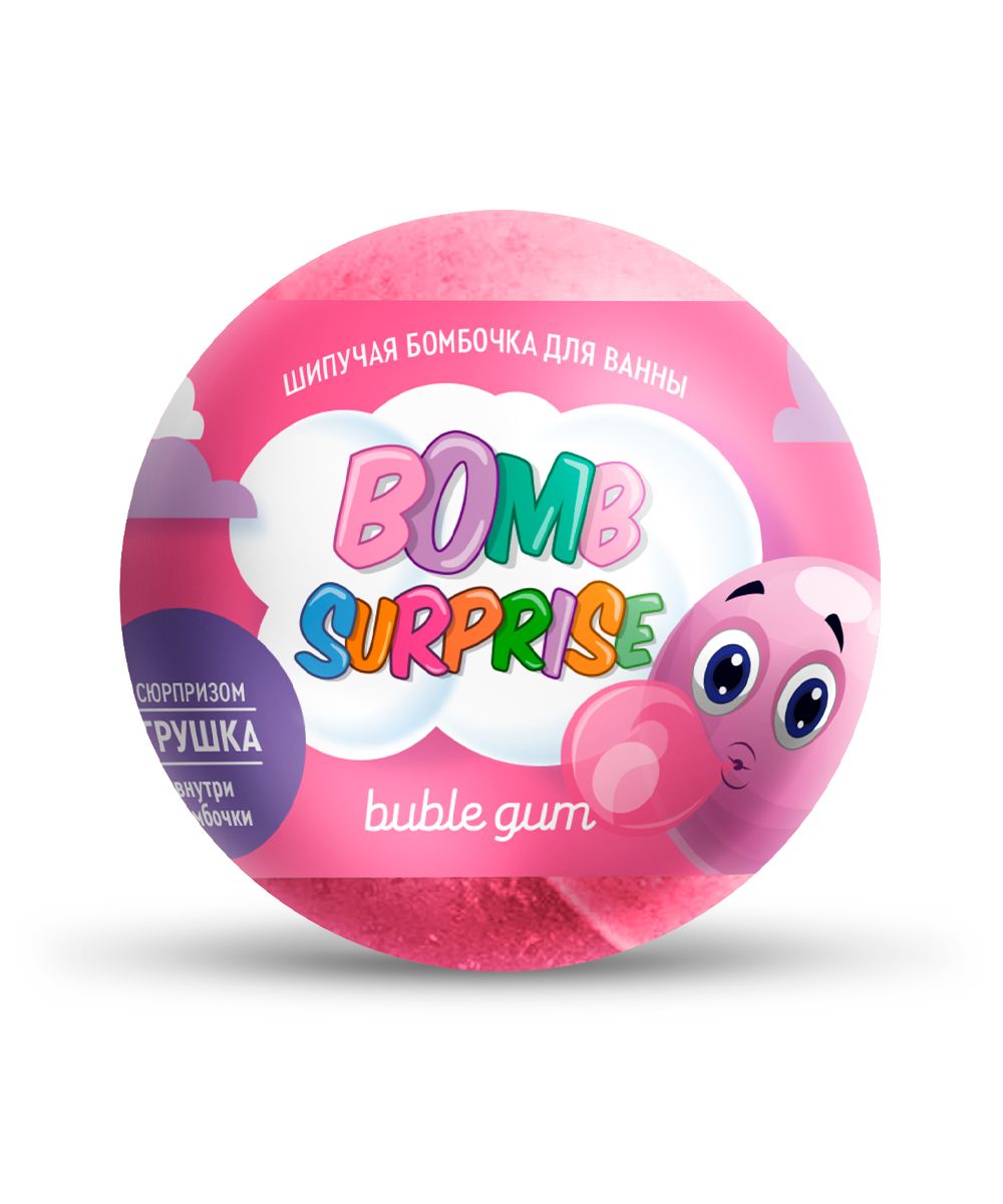 Шипучая бомбочка для ванны с игрушкой bubble gum серии bomb surprise 115 г