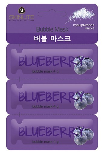 Skinlate пузырьковая маска голубика