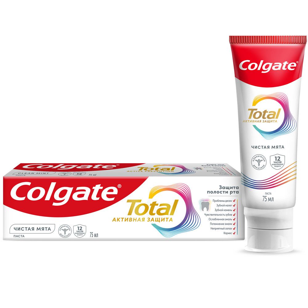 Colgate зубная паста total чистая мята 75 мл