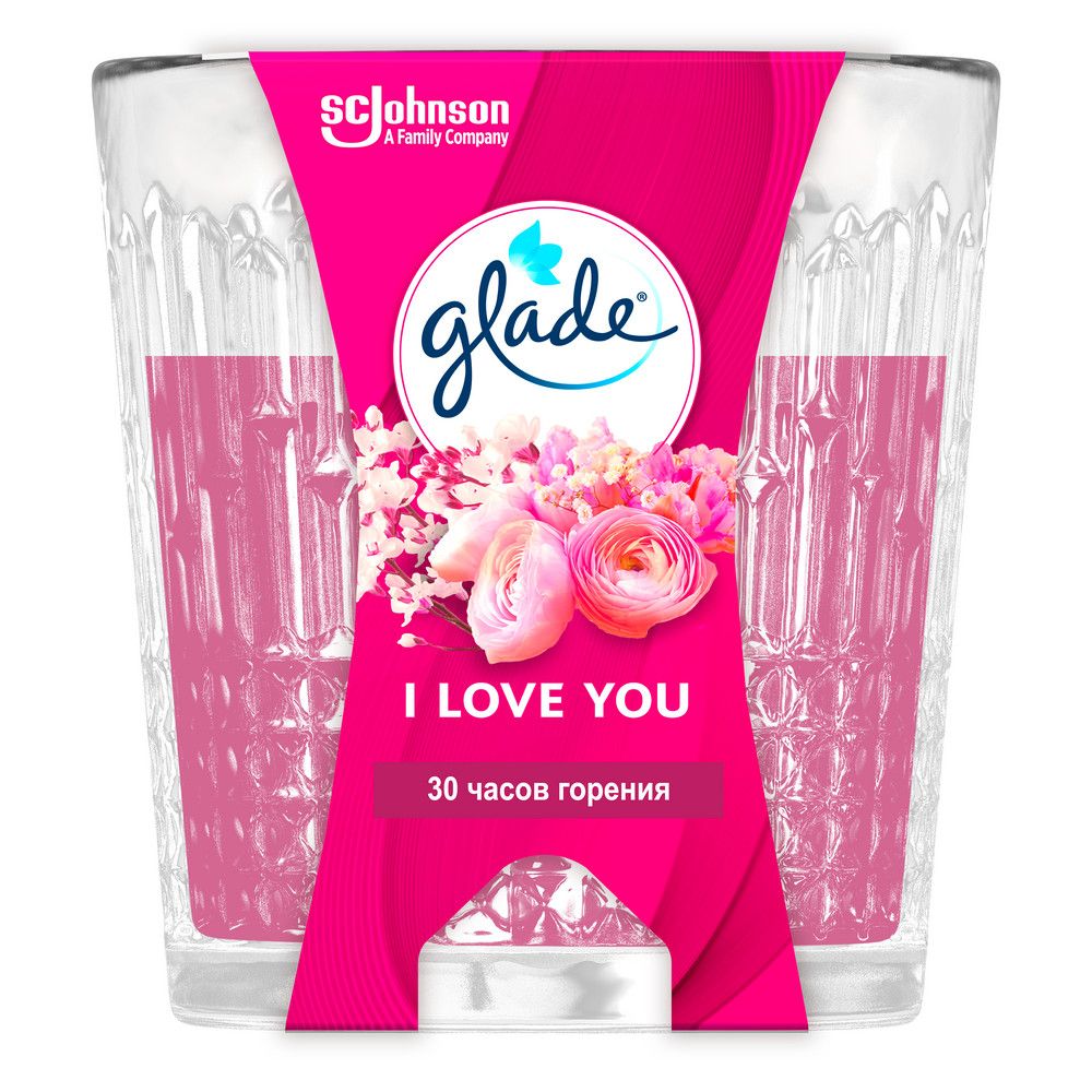 Glade ароматизированная свеча i love you 130 г