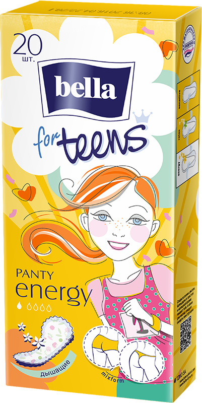 BELLA for Teens Energy deo прокладки ежедневные экстратонкие 20шт