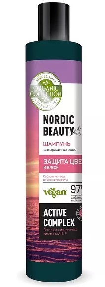 ORGANIC COLLECTION шампунь для окрашенных волос защита цвета и блеск флакон дисктоп 400мл