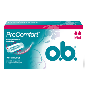 Тампоны OB Comfort мини 16 шт (розовые)