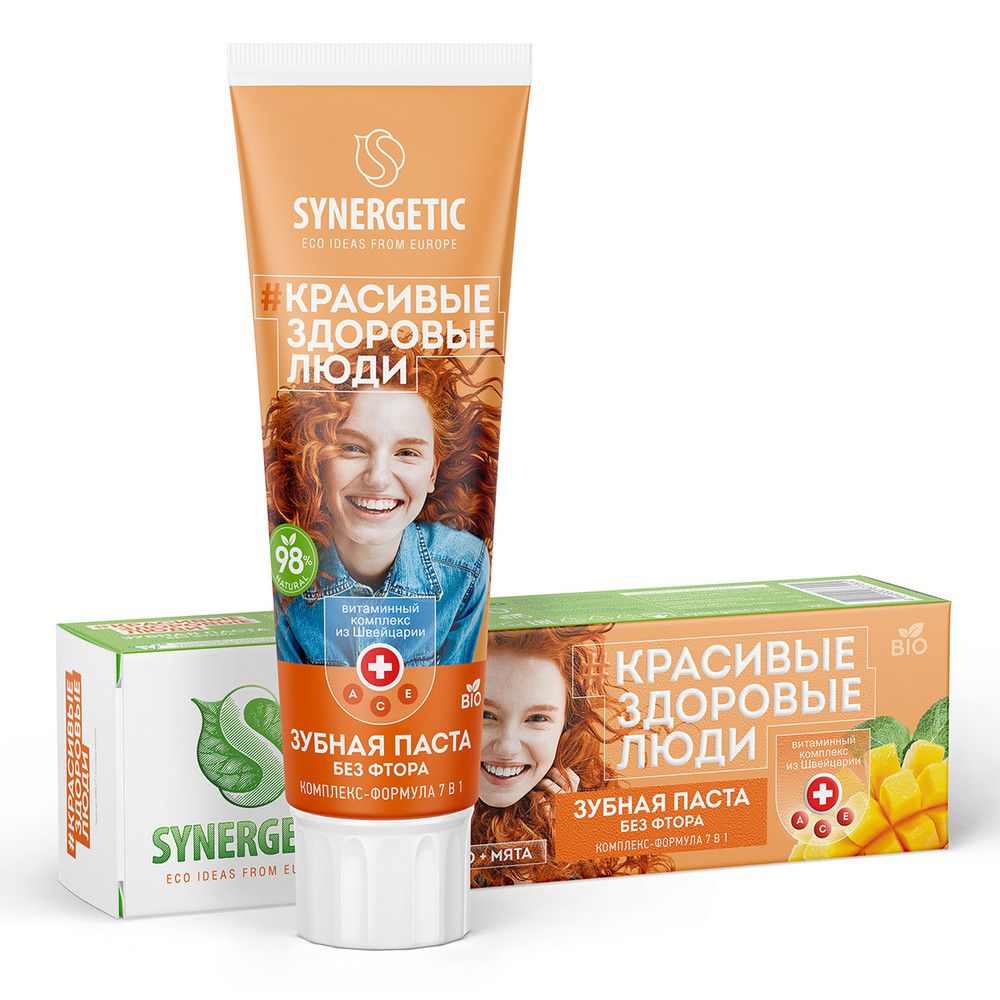 Synergetic зубная паста 7 в 1 комплекс формула 100 г