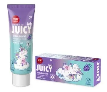 SPLAT JUICY LAB зубная паста детская со фтором виноград 55 мл