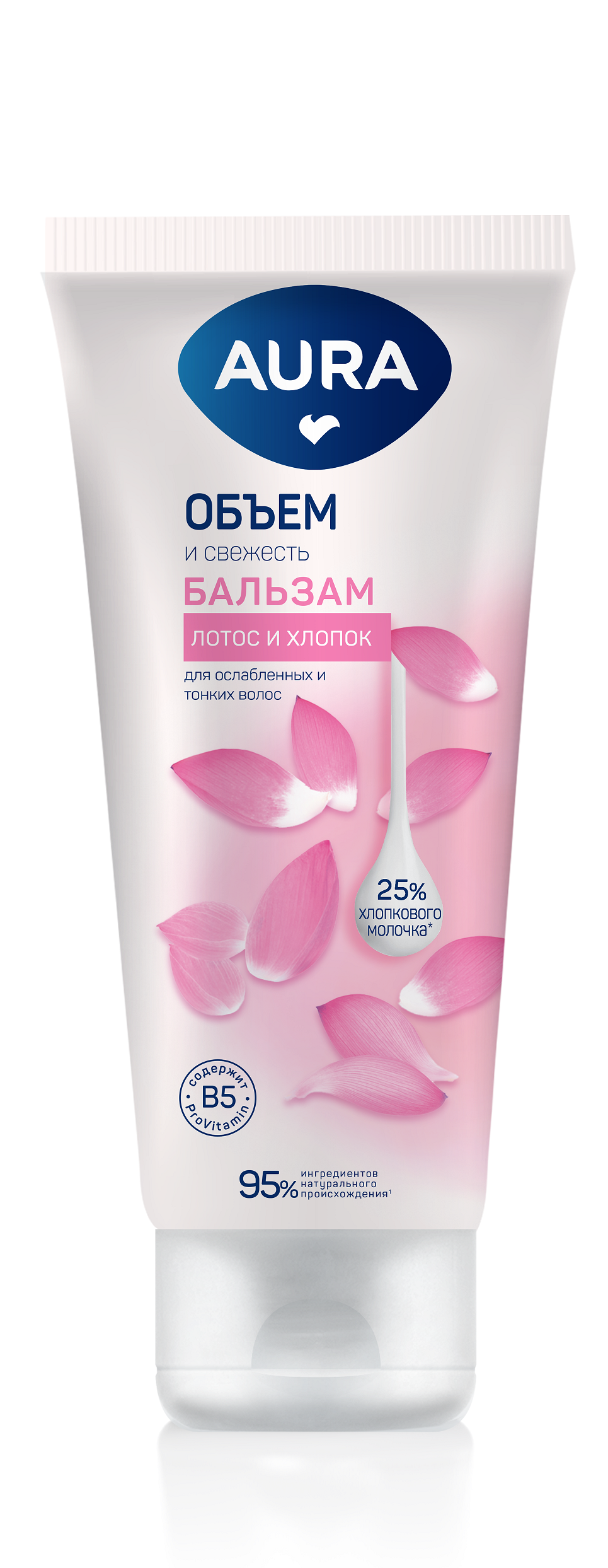 Aura бальзам для волос объём и свежесть туба флиптоп 250 мл