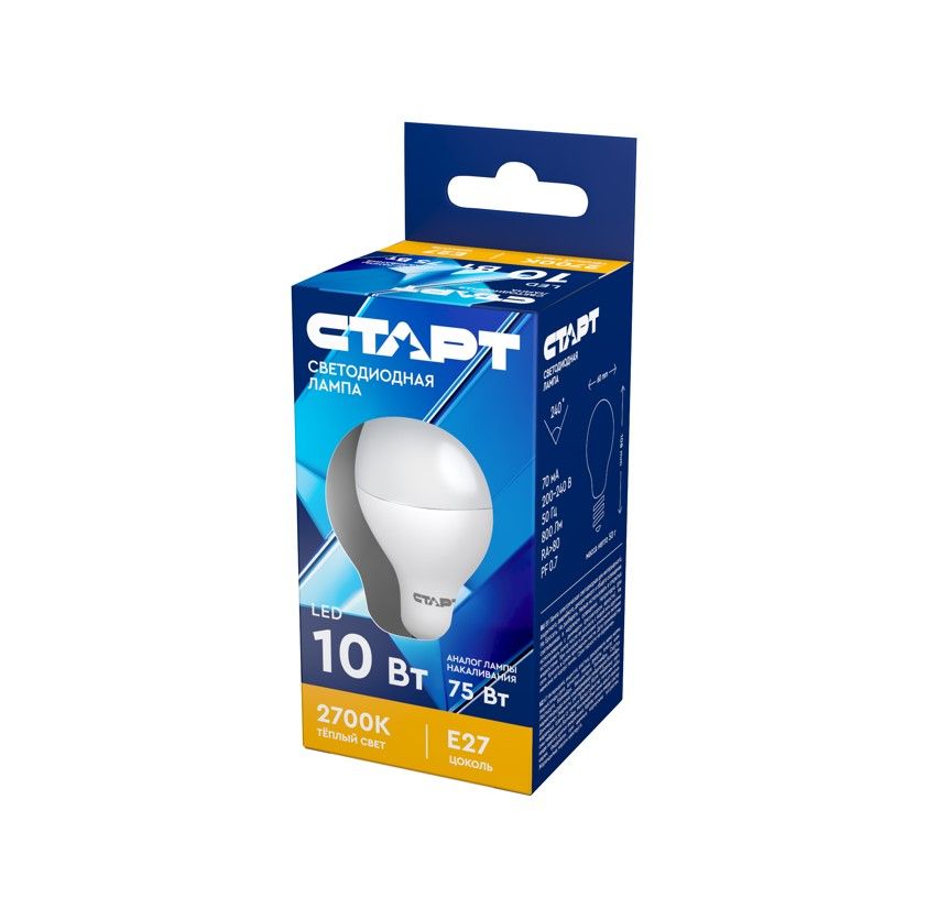 Старт лампа светодиодная ECO LEDGLSE27 10W 30