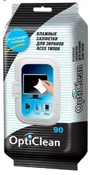 Opti Clean №90 влажные салфетки для экранов всех типов