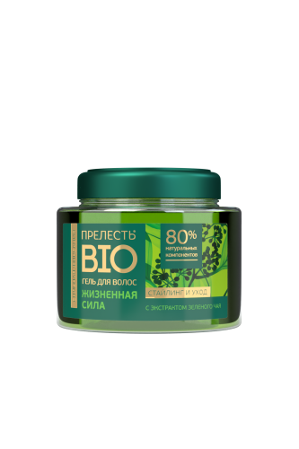 Прелесть био гель для укладки волос с экстрактом зелёного чая сильная фиксация 250 мл