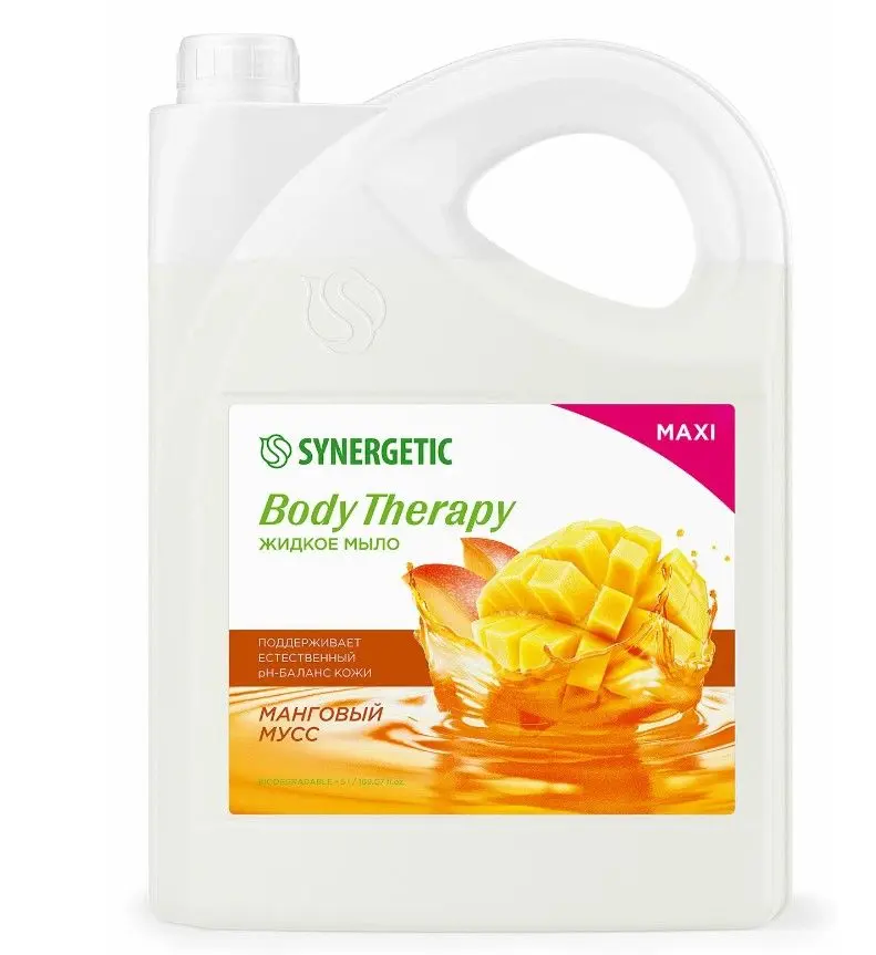Synergetic жидкое мыло манговый мусс body 5 л