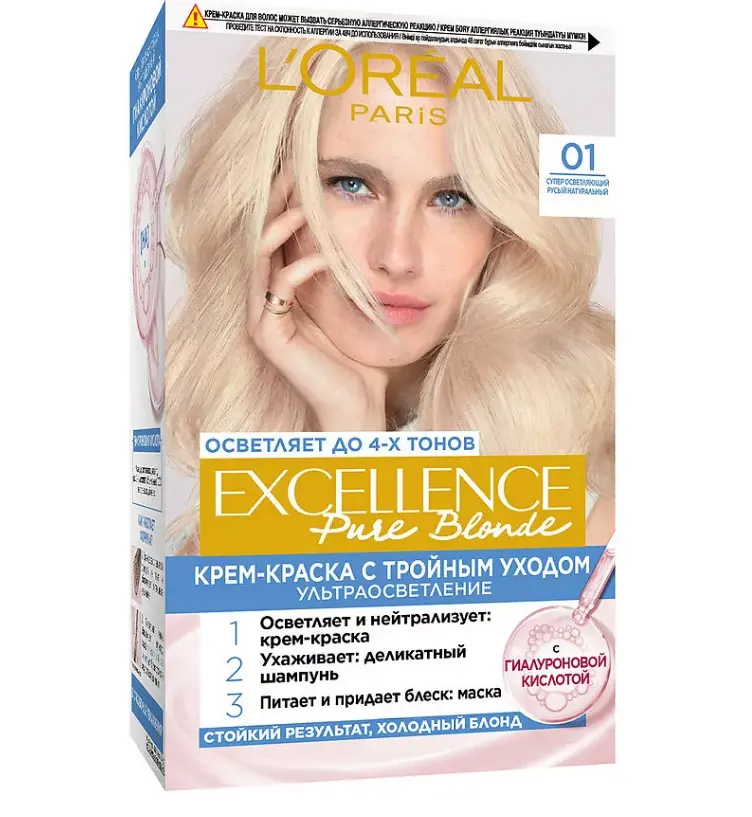 L' Excellence 01 суперосветляющий русый натуральный