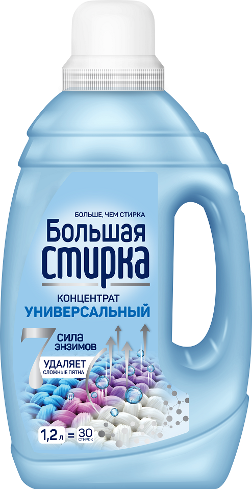 Большая стирка гель для стирки universal 2в1 1200 г