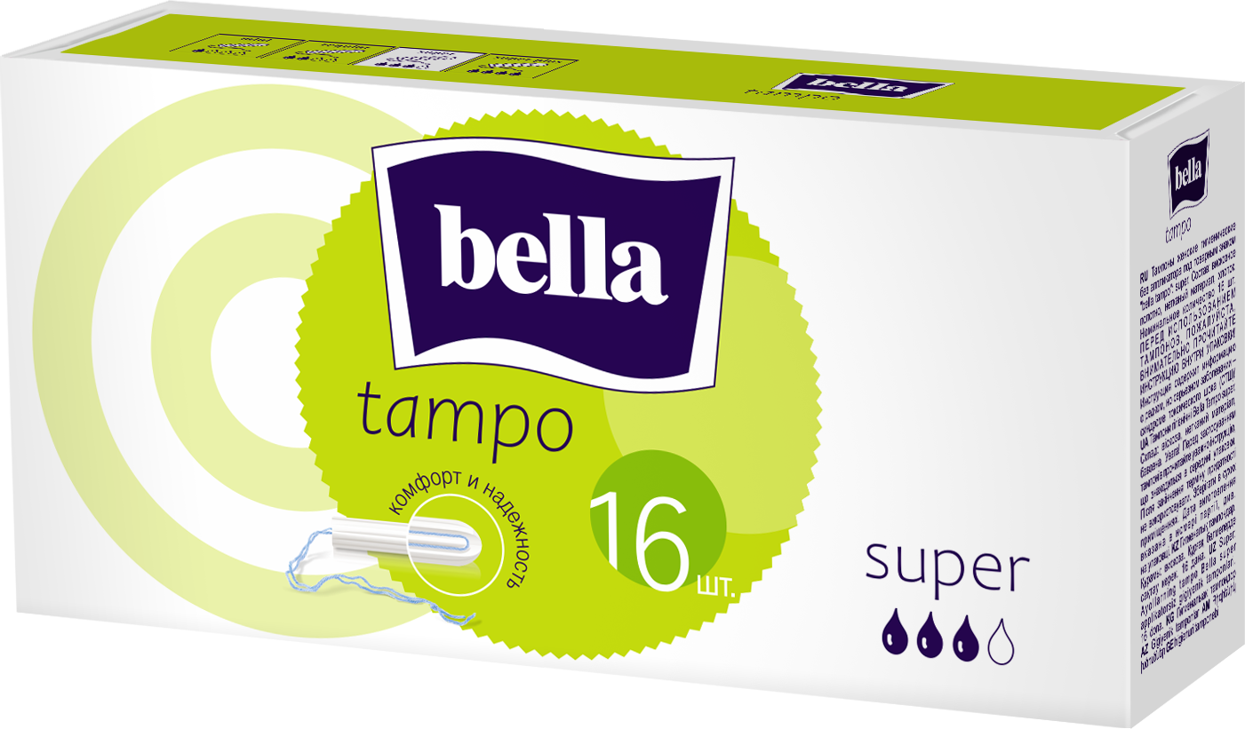 BELLA Тампоны женские гигиен. без апплик.comfort  марки 'tampo bella' Super по 16шт