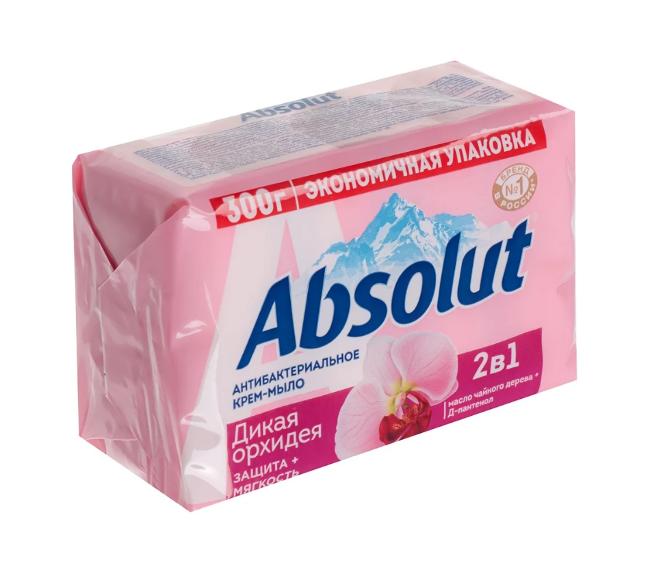 Absolut 2 в 1 мыло туалетное дикая орхидея 4*75 г
