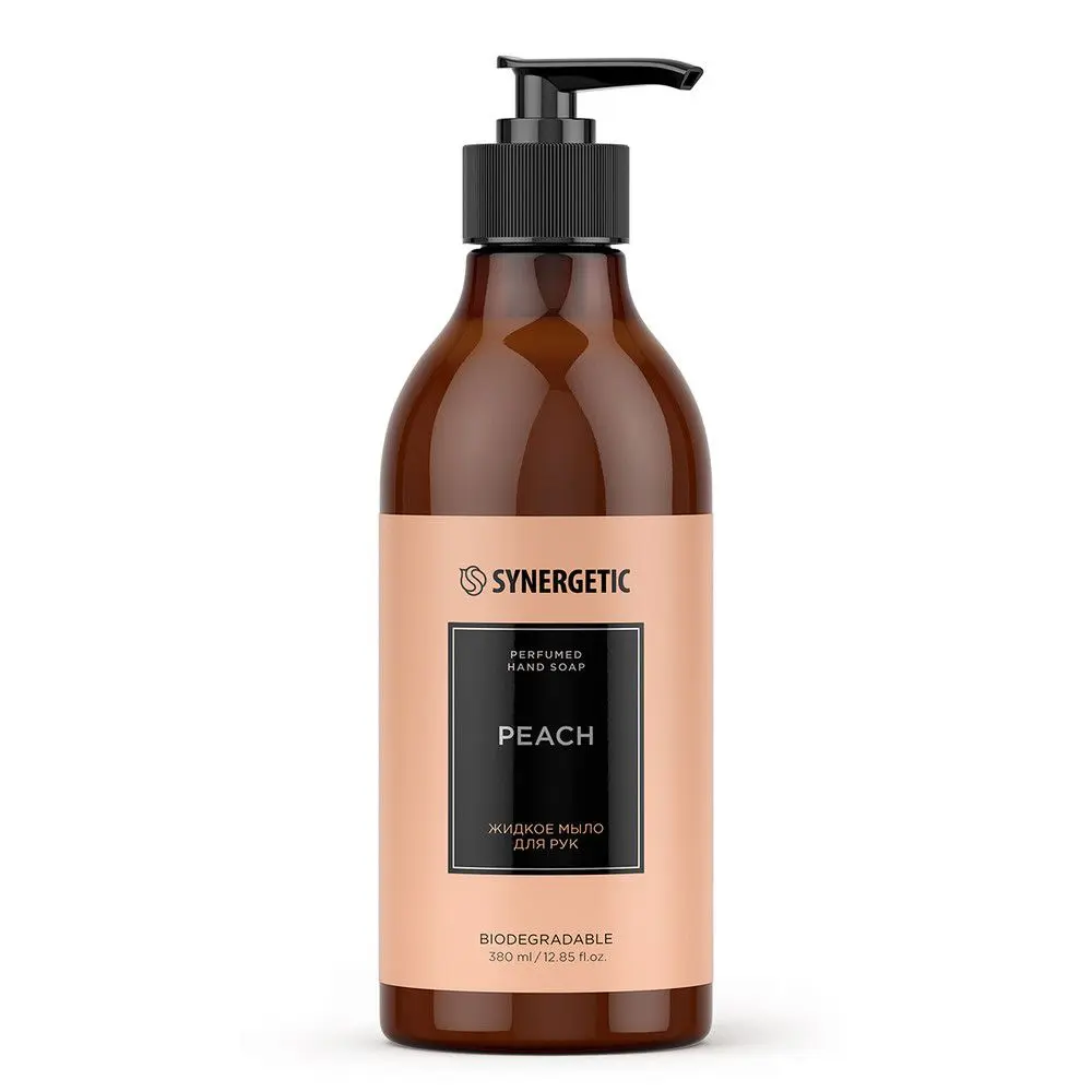 Synergetic жидкое мыло для рук peach персик 380 мл
